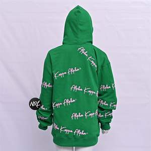 Sudadera con capucha con estampado bordado personalizado para hombre, sudaderas transpirables de rizo francés de gran tamaño, ropa de hombre en blanco de invierno de talla grande - Product Image 2