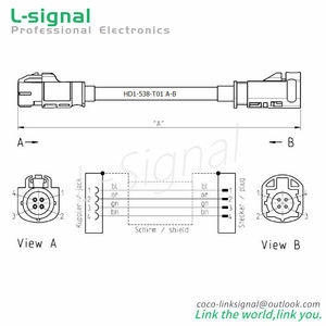 HSD LVDS-Cable de extensión de vídeo, 3m, para BMW, parte superior lateral, cámara de visión frontal envolvente - Product Image 5