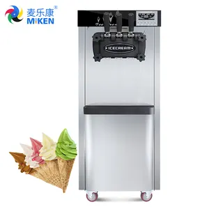 MK-618DB 18-22L per hour three flavor floor standing with air pump air adjustable function soft ice cream machine