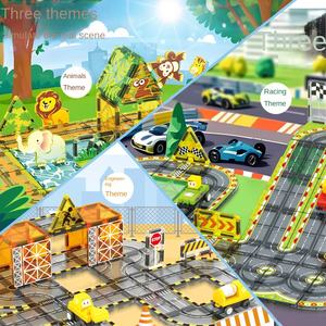 <span class=keywords><strong>Film</strong></span> magnétique pour fenêtre coloré, ensemble de blocs de construction à succion variable pour enfants, voiture électrique en plastique ABS, bricolage - Product Image 1