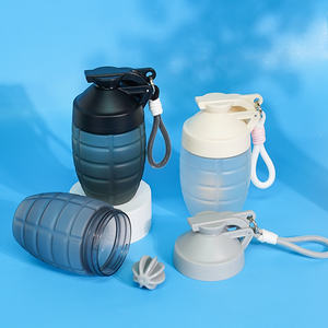 OEM/ODM Reusable Food Grade <b>Protein</b> Shaker <b>Bottle</b> with Special Shape and Ball for Fitness and Workout Drinks - Product Image 1