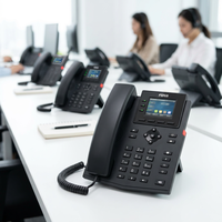 Téléphone IP Gigabit X303G avec écran couleur 2,4 pouces, 1000 Mbps, double port PoE, conférence 6 voies, EHS, SIP, 4 lignes SIP, voix HD, VoIP professionnel de bureau