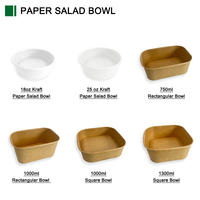 Boîte alimentaire jetable ronde personnalisée de 16 oz, emballage biodégradable à emporter, récipient en papier kraft pour nouilles et salades