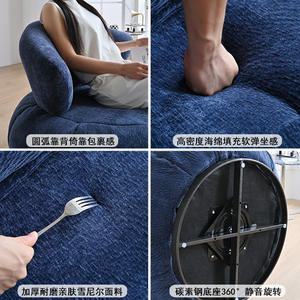 Fauteuil pouf YD-210 ultra doux avec rembourrage, idéal pour salon, chambre, balcon – Fauteuil décontracté en forme de citrouille - Product Image 5