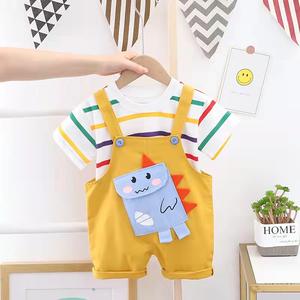 2022 Latest Design Fashion Wholesale Children's Clothing Suits Ultra-low Prices Cartoon rainbow Clothes Suit Cute Overalls - Product Image 3