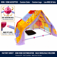 Kit de construction de fort, jouet STEM, blocs de construction, 168 pièces, tente de jeu intérieure et extérieure pour filles, bricolage