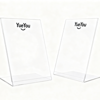 Panneaux d'affichage texte en acrylique haut de gamme personnalisés OEM ODM Supports d'affichage de fichiers de menu de bureau pour les magasins de détail Exposition de texte