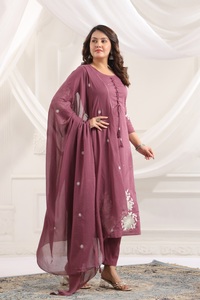 Ensemble Kurta Droit pour Femme en Coton, Tenue Ethnique avec Pantalon et Dupatta, Vêtement Quotidien Décontracté, Tenue Traditionnelle Indienne, Vente en Gros - Product Image 4