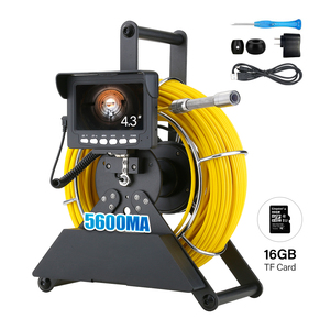 4.3 moniteur caméra d'inspection des égouts 20m vidange 17MM pipeline d'égout endoscope industriel avec batterie 4500mA 16G carte DVR - Product Image 3