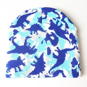 Custom Slouch Winter Hunting Camouflage Knit Thread Spandex Wooly Men's Spotted Digital Warm Tree Mens Beanie Hats Cap