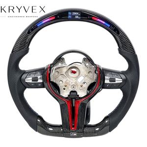 Volante Deportivo Kryvex de 3 Brazos en Fibra de Carbono con LED de Alto Rendimiento, 35 mm, para <span class=keywords><strong>BMW</strong></span> Serie F: F10, F30, F20, F22, F32, F36 - Product Image 3