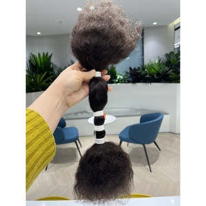 Nuevo diseño Sin trama Paquete de trenzado de cabello virgen indio Extensión de cabello húmedo y ondulado en # 1B #2 #4 Colores Grado de cabello virgen - Product Image 1