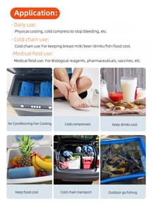 Bloque de hielo rígido de alto rendimiento para congelador, paquete de refrigeración para bolsas de leche materna y neveras portátiles - Product Image 5