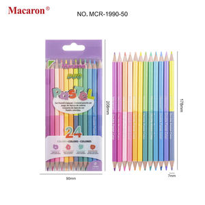 Macaron 24 Màu Bút Chì Thiết Lập Đôi Đầu Dầu Màu Bút Chì Sinh Thái Thân Thiện Với Màu Bút Chì Cho Trẻ Em - Product Image 3