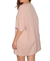 Robe T-shirt pour femme d'été, personnalisée, 230 grammes, écologique, mignonne, décontractée, ample, coupe large, manches courtes, 100% coton