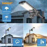 Farola Solar de 600W con Cámara WIFI 4G, Sensor PIR, CCTV Solar Todo en Uno, Visión Nocturna a Todo Color, Luz Solar para Jardín/Carretera