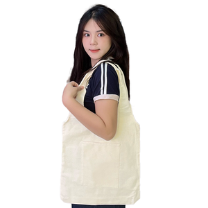 Bolsa de compras reutilizable, bolso de mano de lona de algodón blanco puro personalizable - Product Image 2