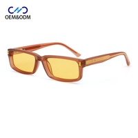 Lunettes de soleil rectangulaires de haute qualité 98126 – Monture PC CP de luxe rétro, protection UV400, style classique, lunettes de protection