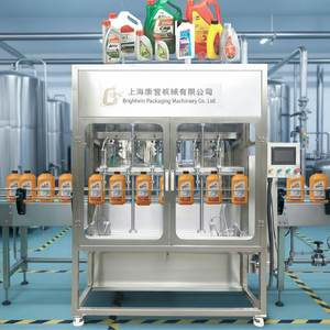 Machines pour petites entreprises fabriquées à Shanghai Machine d'étiquetage automatique de capsulage de remplissage d'huile moteur liquide 5L <span class=keywords><strong>10L</strong></span> avec CE ISO9001 - Product Image 1