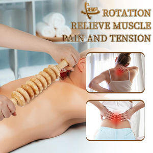<span class=keywords><strong>Rodillo</strong></span> de Masaje de Madera para Terapia, <span class=keywords><strong>Rodillo</strong></span> Linfático y Muscular para Espalda, Piernas y Cuerpo - Product Image 2