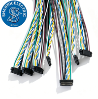 Kabel Harness Kustom Multiwarna Konektor Jantan Betina Tipe Twisted Pair untuk Perangkat Elektronik
