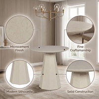 Table à manger extensible de luxe moderne de qualité supérieure, finition micro-ciment, écologique, blanche, OEM, étiquette privée disponible, durable