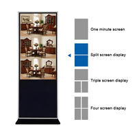 Máquina de Publicidad LCD Vertical Full HD OEM, Pantalla Publicitaria de Pie para Interiores con Gráficos y Texto de Alto Brillo