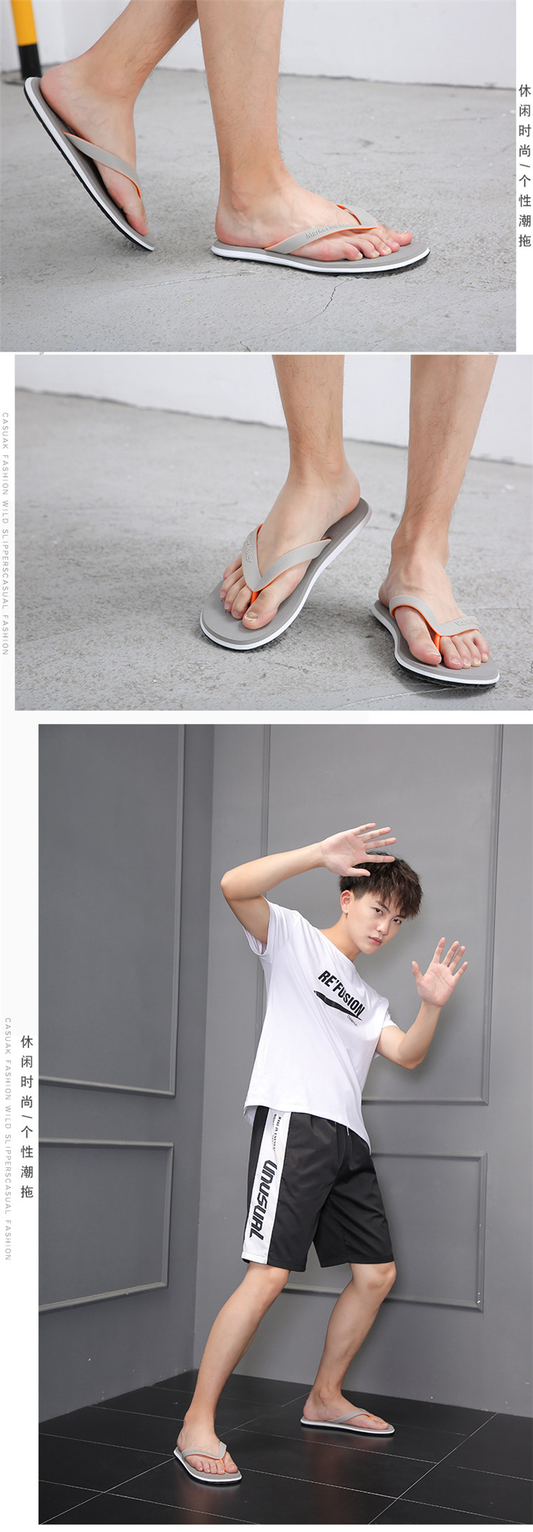 Latest Design Summer Casual Footwear Flat Slipper Outdoor Beach Non-slip Sandals Low Price Shoes Men Flip Flop Slipper