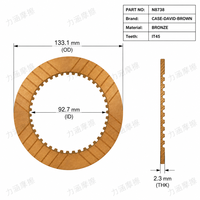 N8738 Plaque de friction en bronze haute performance CASE-DAVID-BROWN pour transmission, disque d'embrayage 133,1 mm, dents internes IT45 cb9