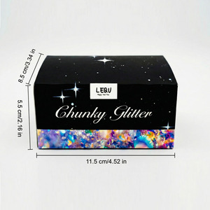 Lequ ชุดผงกลิตเตอร์เรืองแสง12สีสำหรับตกแต่งเล็บงานประดิษฐ์ทำมือ - Product Image 6