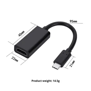 Para MacBook Pro/<span class=keywords><strong>Samsung</strong></span> Galaxy Teléfono móvil y computadora USB 3,1 <span class=keywords><strong>Precio</strong></span> de fabricación OEM Convertidor de cable adaptador tipo C a HD 4K - Product Image 2