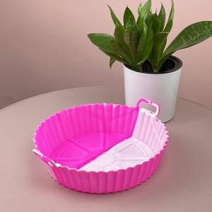 Plateaux de cuisson carrés pour friteuse à air, plateaux de cuisson ronds en silicone pour friteuse à air, doublures pliables en silicone pour friteuse à air - Product Image 2