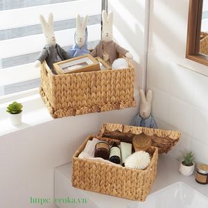 Panier de rangement en rotin écologique avec couvercle, design multifonctionnel pour la décoration intérieure, les chambres d'enfants et de bébés – Vente chaude au Vietnam - Product Image 6