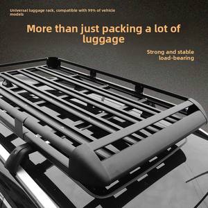 Barras Transversales de Aleación para <span class=keywords><strong>Portaequipajes</strong></span> de Techo de Coche, <span class=keywords><strong>Portaequipajes</strong></span> Universal para SUV, Cesta de Equipaje Especializada con Capacidad de +70 kg, Sin Perforaciones - Product Image 1