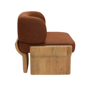 Sillón de lujo moderno de madera maciza cómodo para sala de estar, sillón decorativo de espuma relajante, sillones individuales tapizados de China para el hogar - Product Image 3