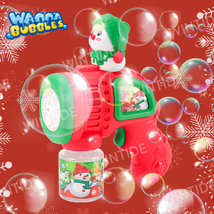 WANNA BUBBLES OEM ODM Weihnachts geschenk Bubble Gun Auto Bubble Blower Maschine Weihnachts mann Schneemann Light Up Toys Kids Party - Product Image 4