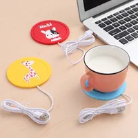 Minuman Portable Mug Mat Menjaga Minuman Hangat Pemanas Coaster Kartun USB Heater Piala