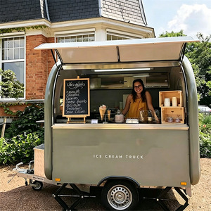 รถพ่วงขายอาหารบาร์บีคิว ครัวเคลื่อนที่พร้อมอุปกรณ์ครบครัน รถขายอาหารทอด เฟรนช์ฟรายส์ เบอร์เกอร์ พิซซ่า พร้อมเครื่องทอดแบบจุ่มน้ำมัน - Product Image 3