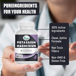 Suplemento de Potasio y Magnesio 1000mg Magnesio Potasio Zinc para Calambres en las Piernas Complejo de Magnesio de Alta Absorción 60 Cápsulas - Product Image 6