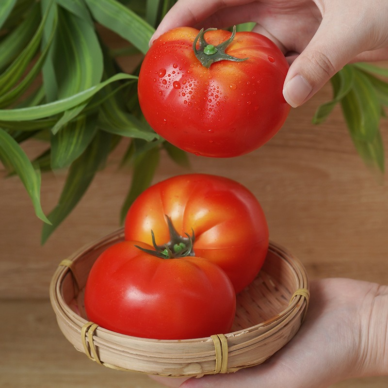 Simulated Tomato Model Small Tomato Block Red and Yellow Virgin