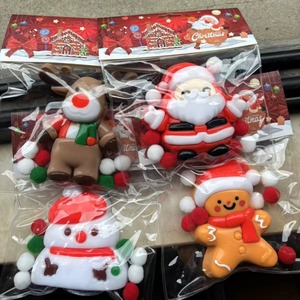Nouveaux jouets anti-stress, grands jouets à presser Père Noël et rennes de Noël, jouets TPR à rebond lent et doux, jouets squishy de Noël - Product Image 2