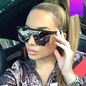 Gafas de Sol Cuadradas Extra Grandes con Logotipo Personalizado, Diseño de Moda, Lujo, Vintage, Protección UV400, Degradado, para Hombre y Mujer - Product Image 2