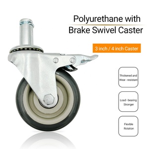Bestsellers 2.<strong>5</strong>/3/<strong>4</strong>/<strong>5</strong> <strong>Inch</strong> Lean Tube Caste With Brake for PU Casters Rotary <strong>Trolleys</strong> Industry - Product Image 4