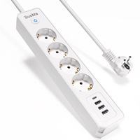 Multiprise EU 4 prises avec ports USB, 16A, prise portable avec normes GS et KC, type de produit : prises et fiches GS