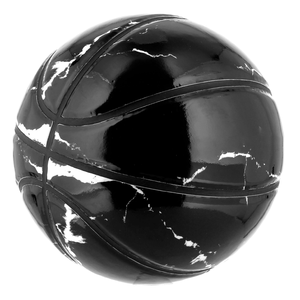 Ballon de basketball tendance effet marbre blanc/noir, personnalisable, surface miroir – Nouvelle collection - Product Image 3