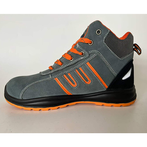 SFA4 Zapatos para correr de gamuza gris naranja para hombre, suela antipinchazos, calzado deportivo transpirable para todas las estaciones - Product Image 2