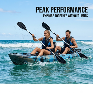 Kayak Tandem Personnalisable <span class=keywords><strong>de</strong></span> 4,5 m (15 pieds) pour Deux Personnes, Camouflage Turquoise, Robuste, Haute Capacité <span class=keywords><strong>de</strong></span> Charge, Canoë <span class=keywords><strong>de</strong></span> Pêche Élevé - Product Image 3