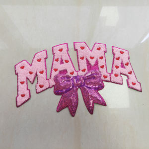Parches Termoadhesivos Personalizados Ecológicos con Letras de Lentejuelas Brillantes de Chenilla para Mamá de Perro, Bordado Grande para Ropa (Color Personalizado) - Product Image 6