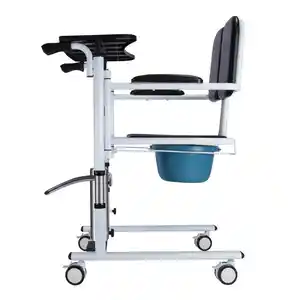 Multi Function Hydraulic Patient Transfer Lift Wheelchair Bedside Commode Chair