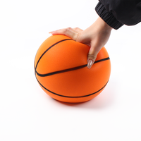 Ballon de sport d'intérieur pour enfants, taille 3, en mousse PU souple, faible bruit, entraînement, anti-stress, logo personnalisé, vente en gros, ballon de basket silencieux